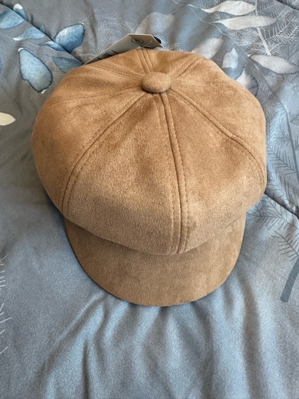 NWTS Women’s No Boundaries Tan Suede-Textured Baker Hat One Size - Picture 2 of 7